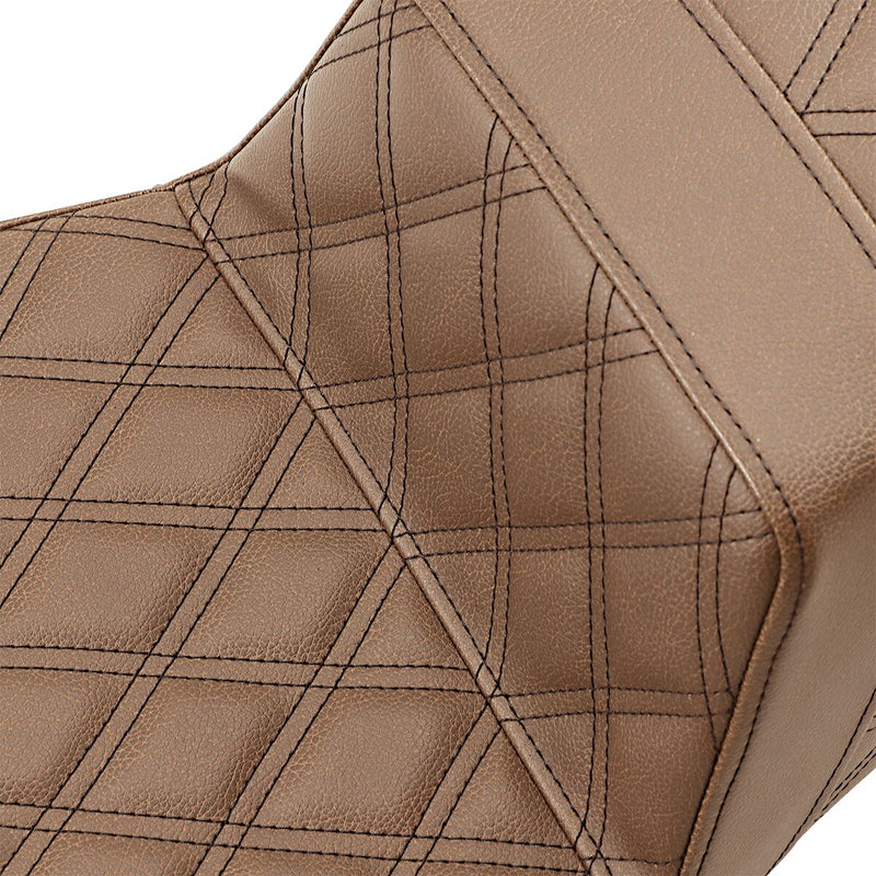 Saddlemen Brown Lattice Stitched Step Up Seat for 2008-2025 Harley-Davidson Touring Models Black| Brown #808-07B-175BREX