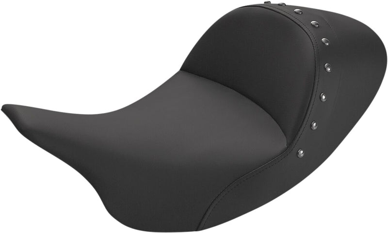 Saddlemen Black Studded Low Solo Seat for 2006,2008-2025 Harley-Davidson Touring Models