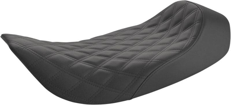 Saddlemen Black Renegade Lattice Stitched Solo Seat for 1997-2007 Harley-Davidson Road King and 2006-2007 Harley-Davidson Street Glide Motorcycles