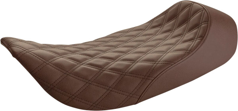 Saddlemen Brown Renegade Lattice Stitched Solo Seat for 1997-2007 Harley-Davidson Road King and 2006-2007 Harley-Davidson Street Glide Motorcycles