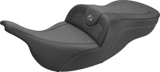 Saddlemen Black CF Road Sofa Seat for 1997-2007 Harley-Davidson Electra Glide and 1998-2003,2007 Harley-Davidson Road Glide
