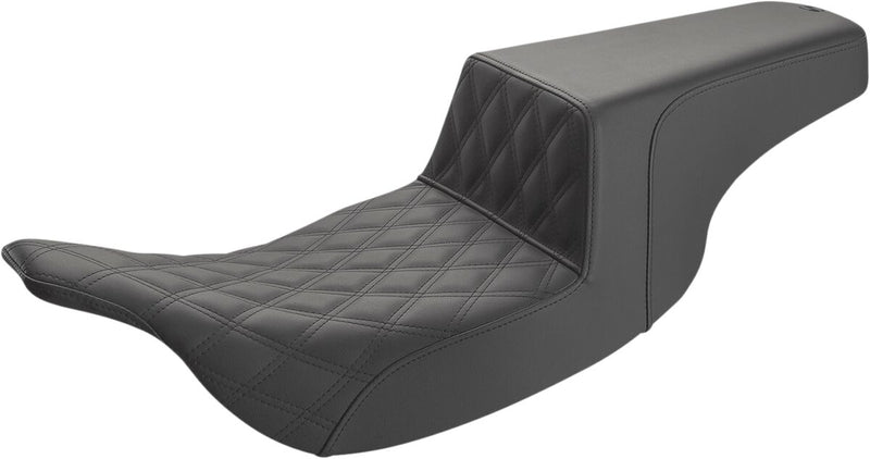 Saddlemen Front Lattice Stitch Step Up Seat for 1997-2007 Harley-Davidson Electra Glide and 1998-2007 Harley-Davidson Road Glide Black