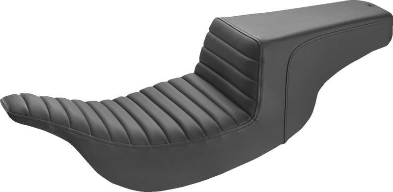 Saddlemen Horizontal Tuck and Roll Step Up Seat for 1997-2007 Harley-Davidson Touring Models Black