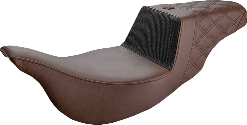 Saddlemen Brown Unknown Gripper Step Up Seat for 2008-2025 Harley-Davidson Touring Models