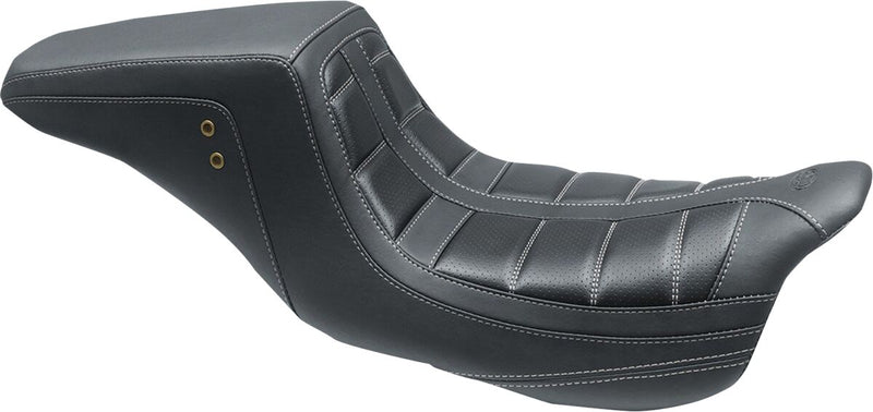 Mustang Squareback One-Piece Seat Black Grey Vinyl
