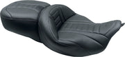 Mustang One-Piece Deluxe Touring Seat with Removable Backrest Option Black Grey Each