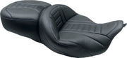 Mustang One-Piece Deluxe Touring Seat with Removable Backrest Option Black Blue Each