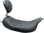 Mustang Wide Tripper™ Solo Seat With Removable Driver Backrest Black Grey #79727GM