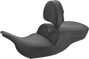 Saddlemen Roadsofa Carbon Fibre Seat w/Driver Backrest for 1997-2007 Harley-Davidson Electra Glide and 1998-2002,2007 Harley-Davidson Road Glide