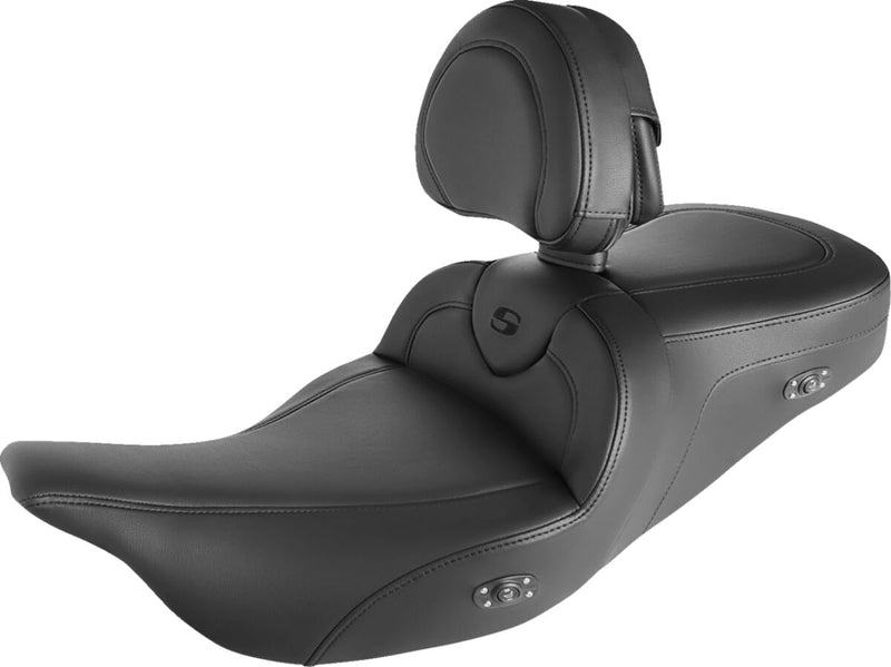 Saddlemen Roadsofa Standard Heated Seat w/Backrest for 2008-2025 Harley-Davidson Touring Models