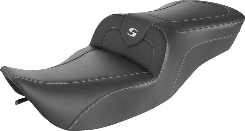 Saddlemen Roadsofa CF Seat for 1997-2007 Harley-Davidson Road King and 2006-2007 Harley-Davidson Street Glide Motorcycles