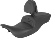 Saddlemen Black Roadsofa Seat w/Drivers Backrest for 1997-2007 Harley-Davidson Electra Glide and 1998-2007 Harley-Davidson Road Glide