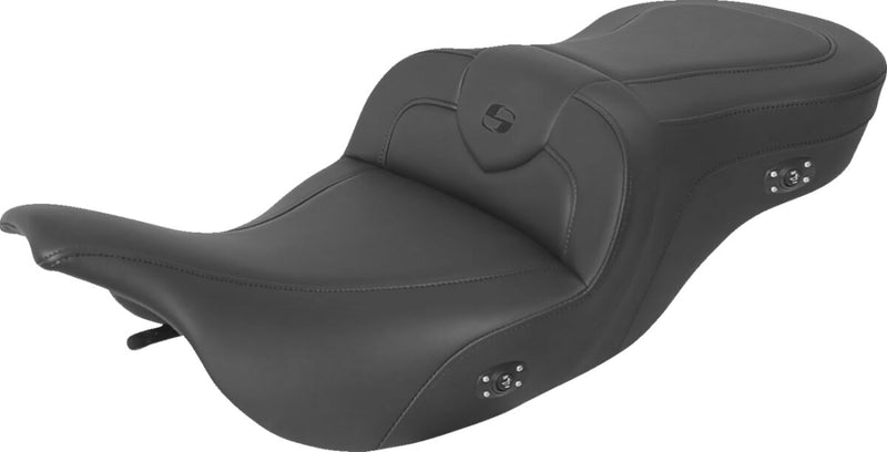 Saddlemen Black Heated Roadsofa Seat w/o Backrest for 1997-2007 Harley-Davidson Electra Glide and 1998-2007 Harley-Davidson Road Glide