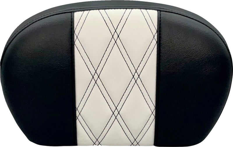 Le Pera Sissy Bar Pad Large Black White Vinyl