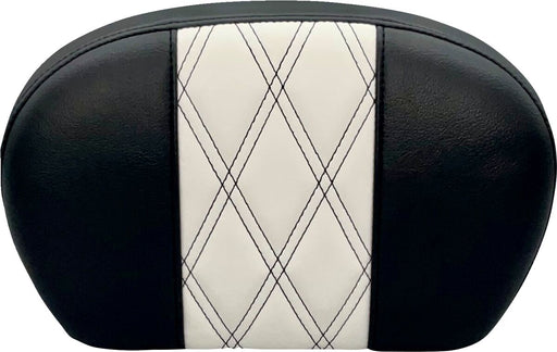 Le Pera Sissy Bar Pad Large Black White Vinyl