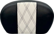 Le Pera Sissy Bar Pad Large Black White Vinyl #L-SBP01GT/HR1