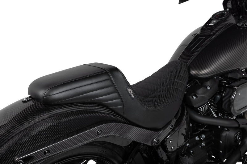 Le Pera Kickflip Seat Black 2-Up Seat BikerTec Foam Each