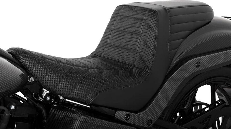 Le Pera Kickflip Seat Black 2-Up Seat BikerTec Foam Each
