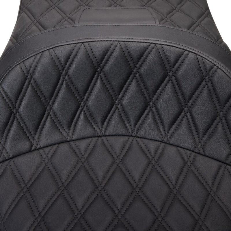 Drag Specialties Seats Freedom Touring Seat Black 2-Up Seat Vinyl Each