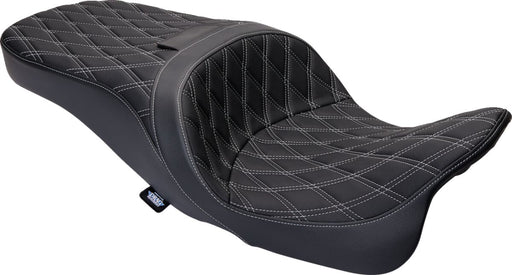 Drag Specialties Seats Freedom Touring Seat Black Silver 2-Up Seat Vinyl