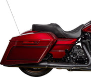 Drag Specialties Seats Freedom Touring Seat Black Silver 2-Up Seat Vinyl Each