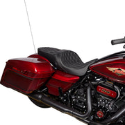 Drag Specialties Seats Freedom Touring Seat Black Silver 2-Up Seat Vinyl #0801-1482