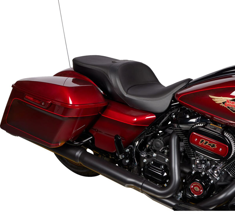 Drag Specialties Seats Freedom Touring Seat Black 2-Up Seat Leather Vinyl Each