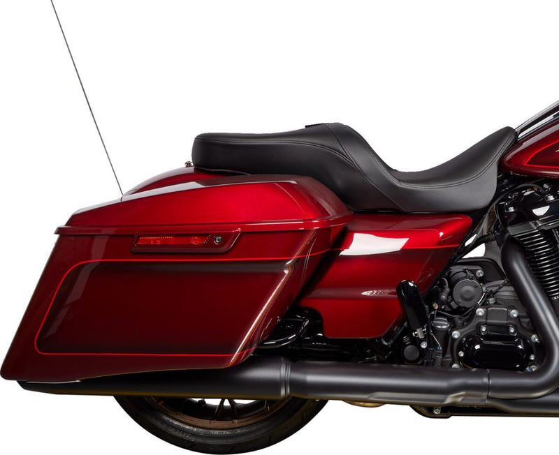Drag Specialties Seats Freedom Touring Seat Black 2-Up Seat Leather Vinyl Each