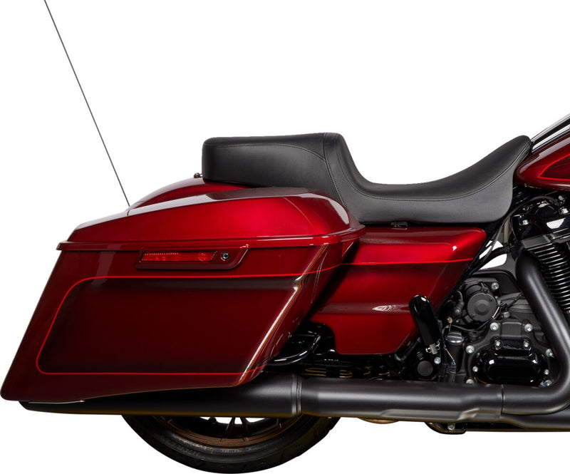 Drag Specialties Seats Performance Predator 2-Up Seat Black Vinyl Each