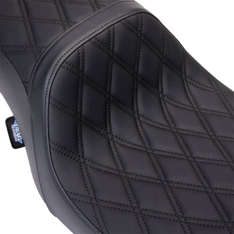 Drag Specialties Seats Performance Predator 2-Up Seat Black Vinyl Each