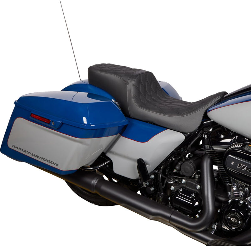 Drag Specialties Seats Performance Predator 2-Up Seat Black Vinyl Each
