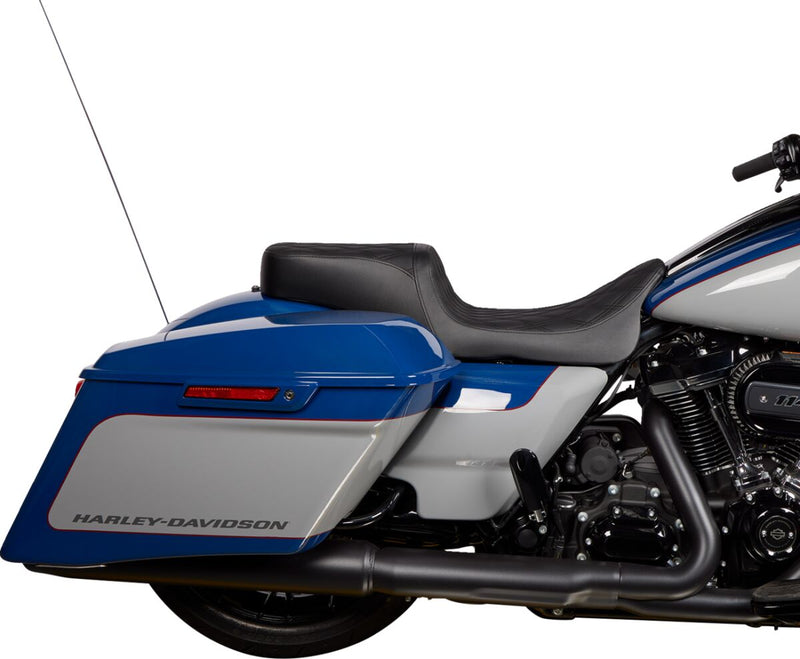 Drag Specialties Seats Performance Predator 2-Up Seat Black Vinyl Each