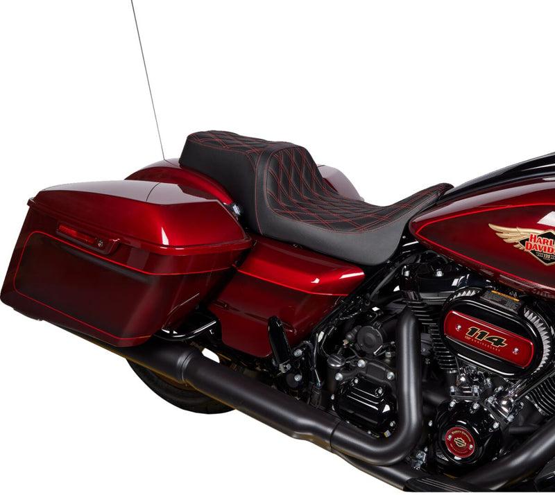 Drag Specialties Seats Predator 1-Up Seat Black Vinyl Each