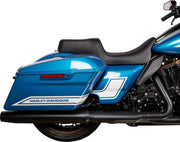 Drag Specialties Seats Predator 1-Up Seat Black Leather Vinyl Each
