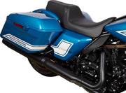 Drag Specialties Seats Predator 1-Up Seat Black Leather Vinyl Each
