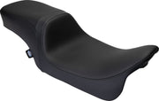 Drag Specialties Seats Performance Predator 2-Up Seat Black Leather Vinyl