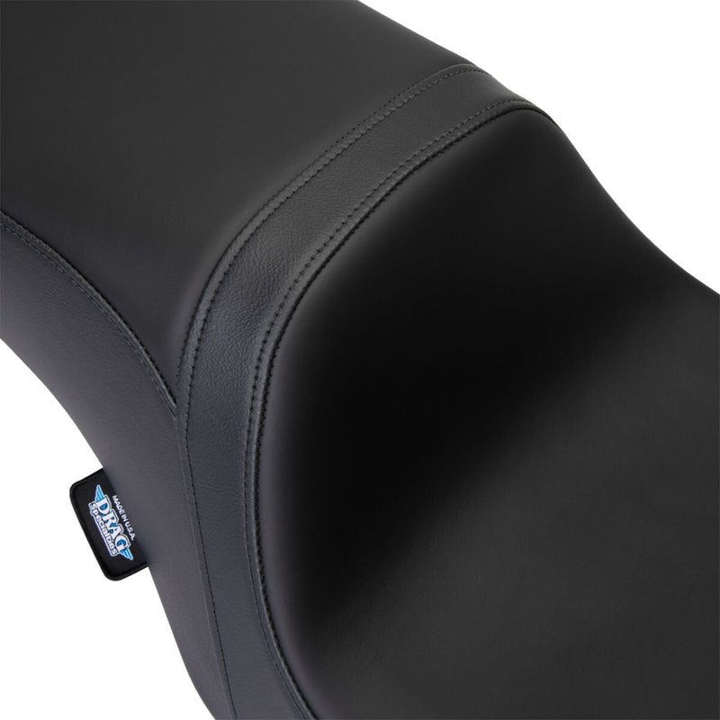 Drag Specialties Seats Performance Predator 2-Up Seat Black Leather Vinyl Each