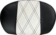Le Pera Sissy Bar Pad Medium Black White Vinyl #L-SBP02GT/HR1