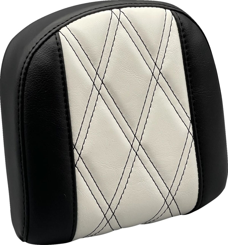 Le Pera Sissy Bar Pad Small Black White Vinyl #L-SBP03GT/HR1