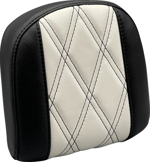 Le Pera Sissy Bar Pad Small Black White Vinyl