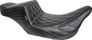 Le Pera Tailwhip Seat Black Brown 2-Up Seat BikerTec