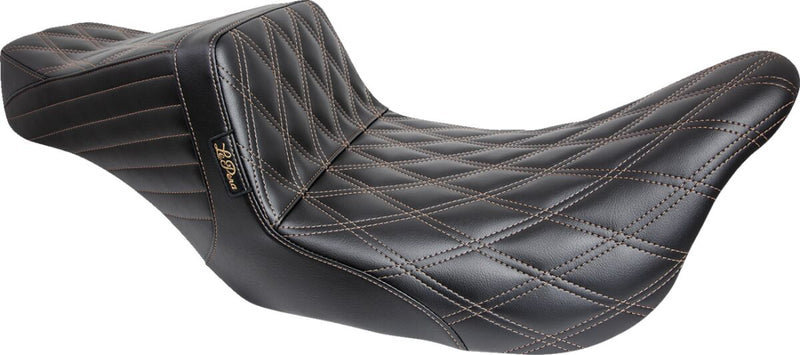 Le Pera Tailwhip Seat Black Brown 2-Up Seat BikerTec