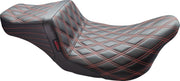 Le Pera Tailwhip Seat Black Red 2-Up Seat BikerTec