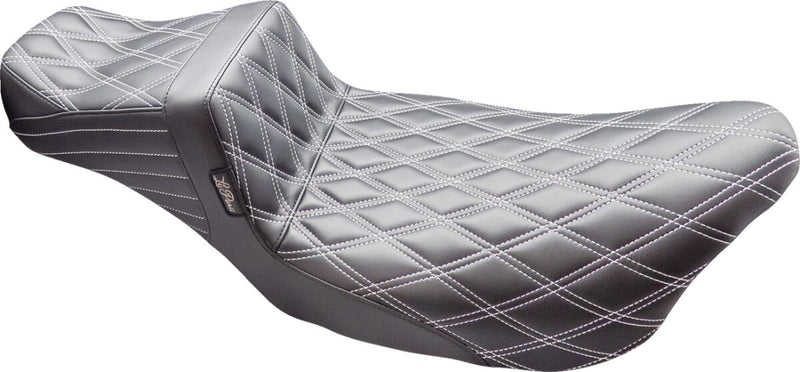 Le Pera Tailwhip Daddy Long Legs Seat Black Grey 2-Up Seat BikerTec #LK-587DLDD-GY01