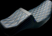 Le Pera Tailwhip Daddy Long Legs Seat Black Blue 2-Up Seat BikerTec