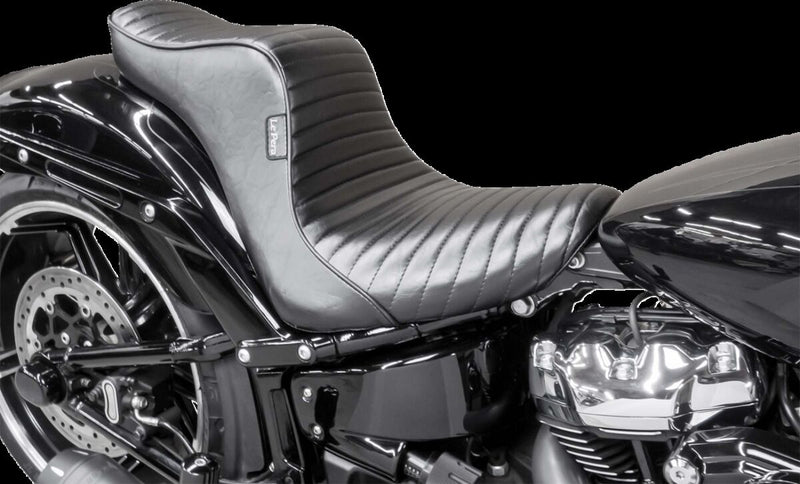 Le Pera Tailwhip Daddy Long Legs Seat Black Blue 2-Up Seat BikerTec #LK-587DLDD-BLUE