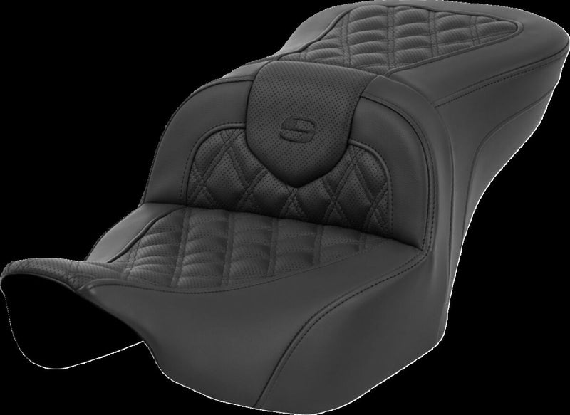 Saddlemen Black Roadsofa Lattice Stitch Seat for 2023-2026 Harley-Davidson Touring Models