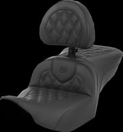 Saddlemen Black Roadsofa Lattice Stitch Seat w/Drivers Backrest for 2023-2026 Harley-Davidson Touring Models