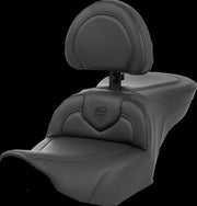 Saddlemen Black Roadsofa Black Stitch Seat w/Drivers Backrest for 2023-2026 Harley-Davidson Touring Models