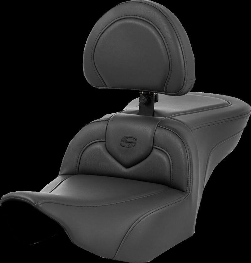 Saddlemen Black Roadsofa Black Stitch Seat w/Drivers Backrest for 2023-2026 Harley-Davidson Touring Models